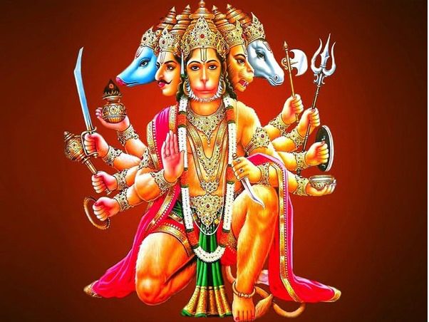 #five-faced# # image# #of# #Hanuman